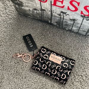 Guess Brand Envelope Keychain | Rose Gold and Black | 4” in length. Brand New.